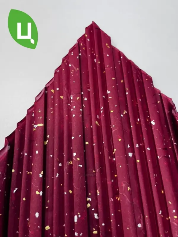 Пленка подарочная 84*70 см 5 листов бордо мерцающая