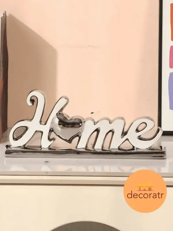 Cтатуэтка декоративная HOME Белый+серебро 28*5*11см