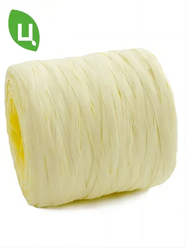 Рафия натуральная лента флористическая кремовая