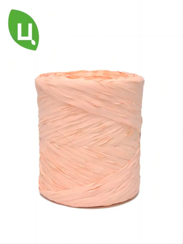 Рафия натуральная лента флористическая персиковая