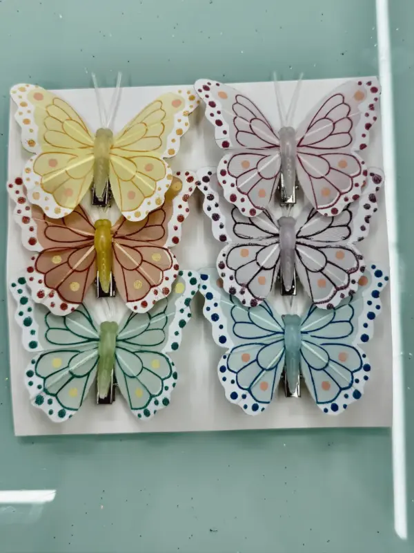 Прищепки Цзиньчан декоративные бабочки для штор 12 шт