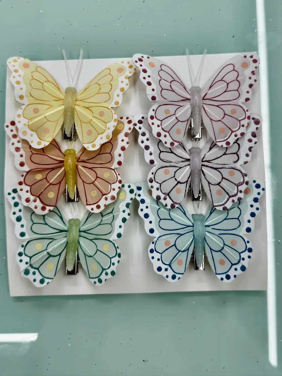 Прищепки Цзиньчан декоративные бабочки для штор 12 шт