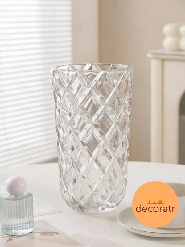 Ваза стеклянная для цветов и сухоцветов 27,5 см