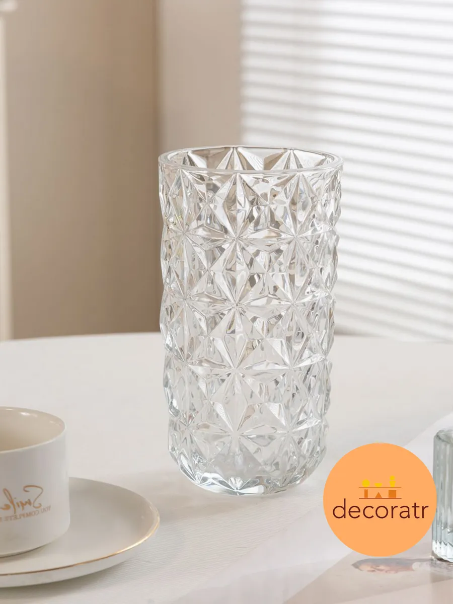 Ваза стеклянная для цветов и сухоцветов 27,5 см