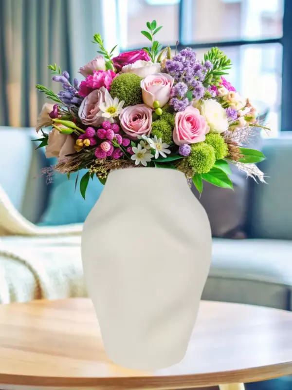 Ваза керамическая для цветов и сухоцветов 20 см