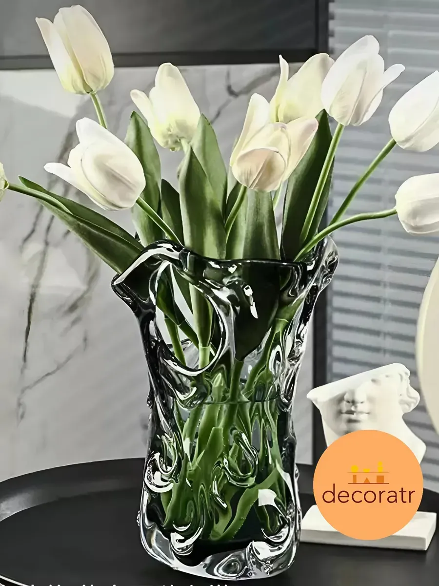 Ваза стеклянная для цветов и сухоцветов