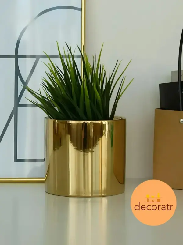 Кашпо керамическое для цветов и сухоцветов 14 см