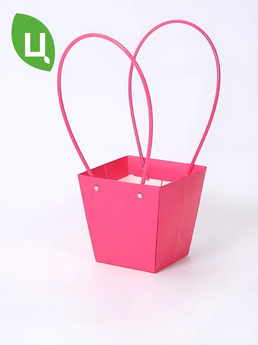 Сумка подарочная плайм трапеция пакет 12*12*10см 10шт малин