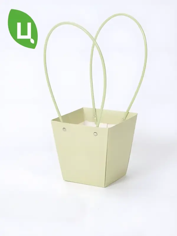 Сумка подарочная плайм трапеция пакет 12*12*10см 10шт салат