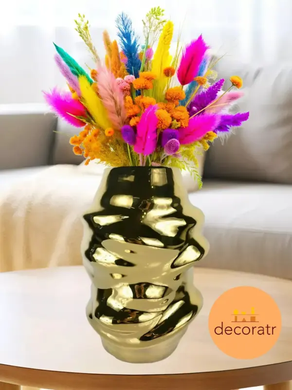 Ваза керамическая для цветов и сухоцветов 20 см