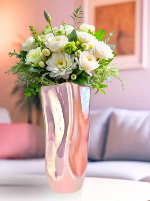 Ваза керамическая для цветов и сухоцветов 20 см