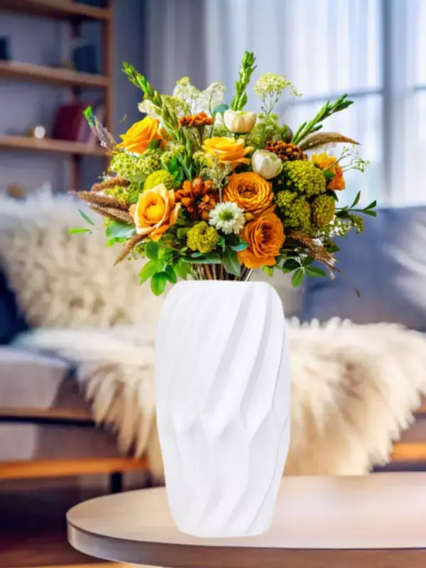 Ваза керамическая для цветов и сухоцветов 20 см