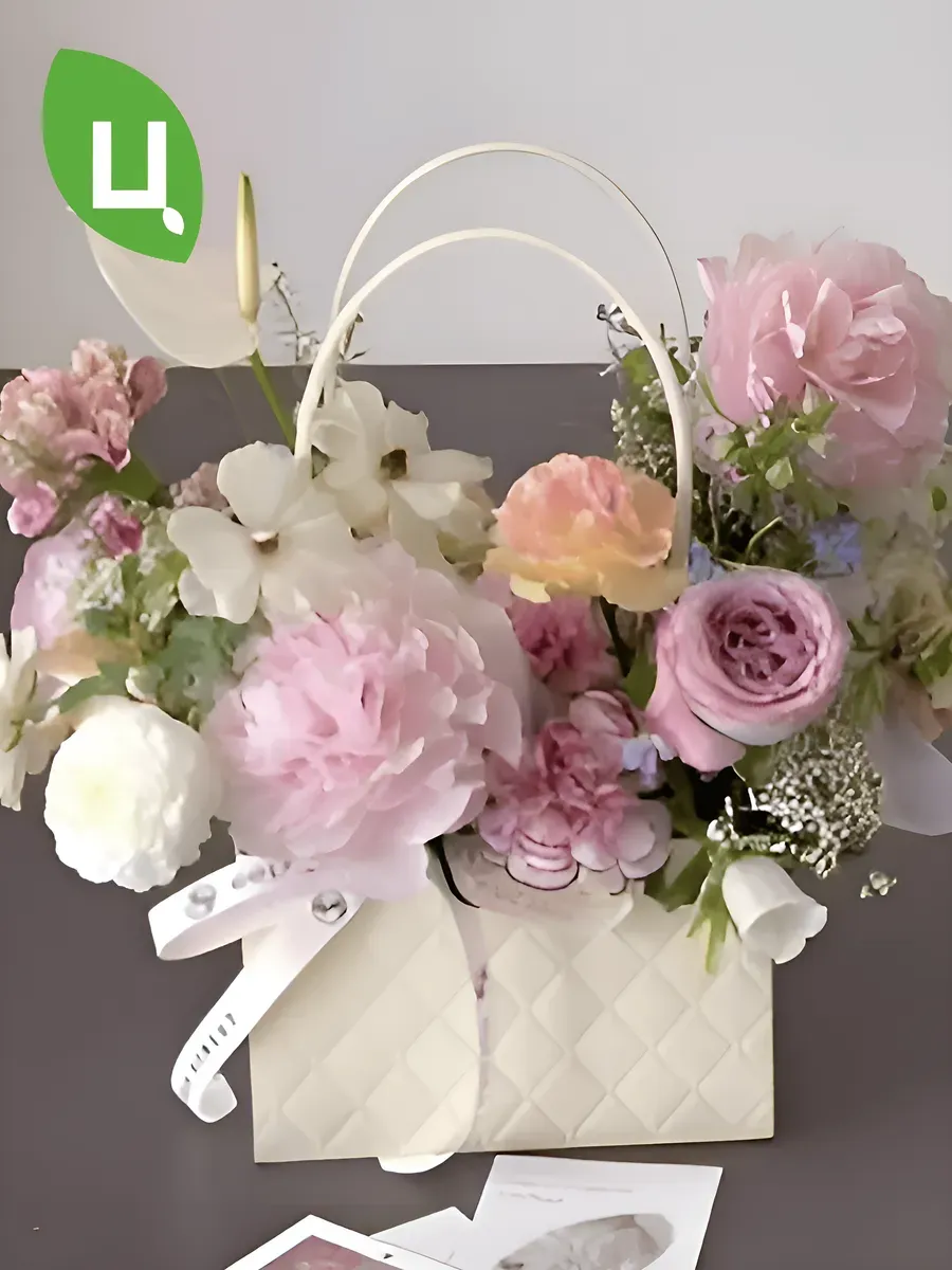 Сумка для цветов подарочный плайм пакет 12x18x10 см 10 шт