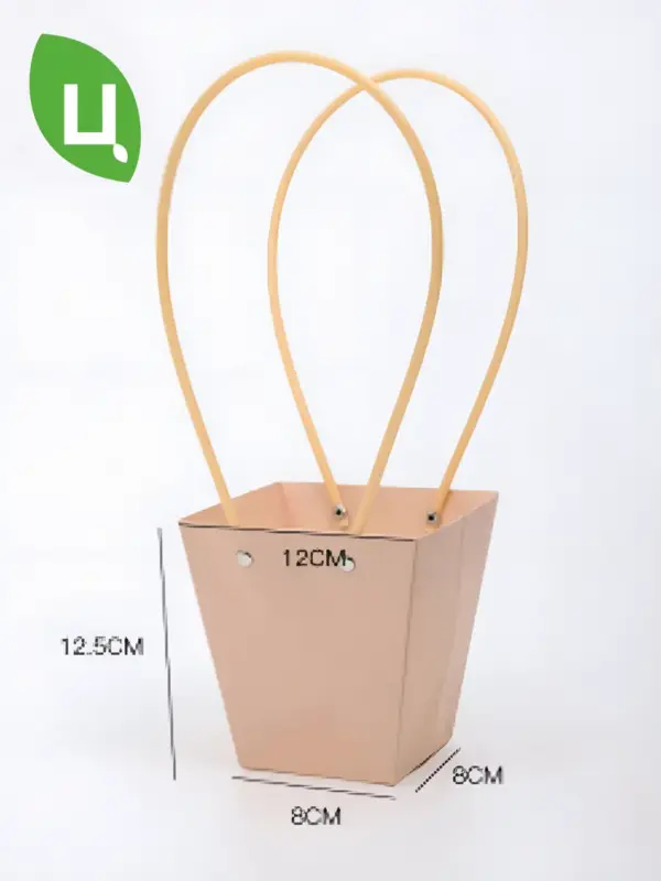 Сумка подарочная плайм пакет 12*8*12,5 см 10 шт светло-роз