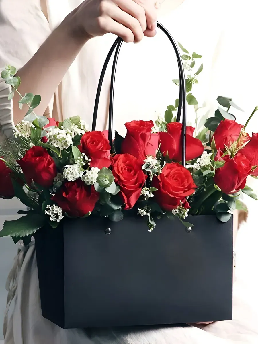 Сумка для цветов подарочный плайм пакет 13x22x10