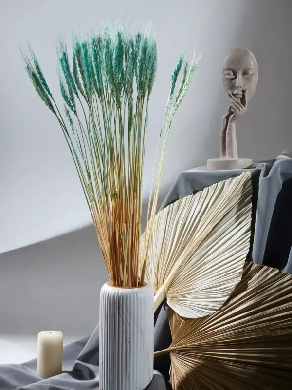 Сухоцветы натуральные колоски пшеницы 50 шт 65 см