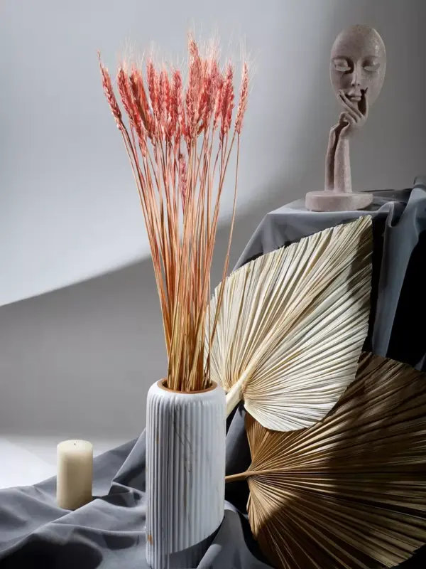 Сухоцветы натуральные колоски пшеницы 50 шт 65 см