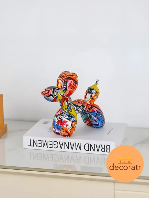 Статуэтка Собака для декора 22,5*8,5*18 см цветная