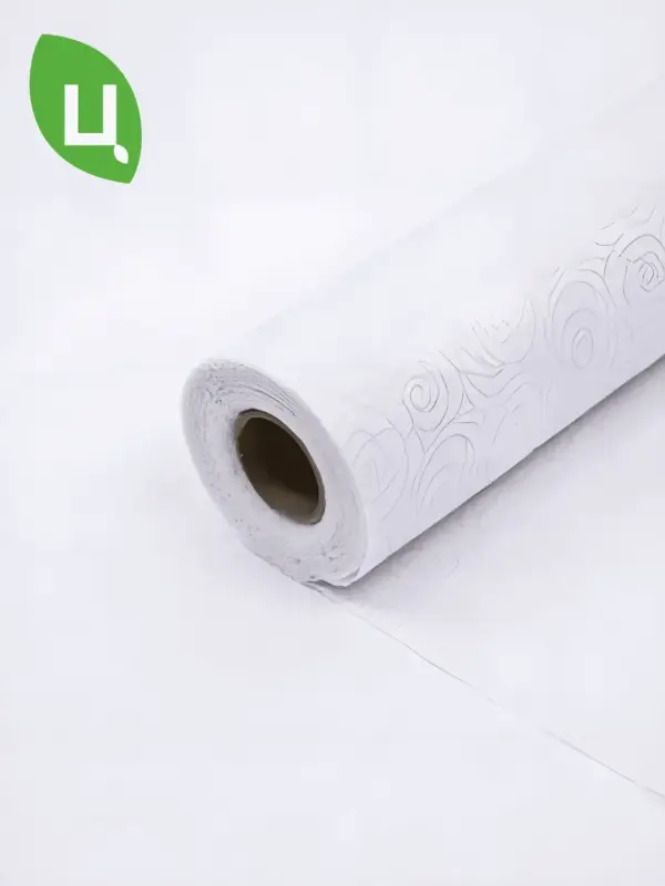 Фетр водонепроницаемый Рельефные Розы белый 53 см х 15ярд