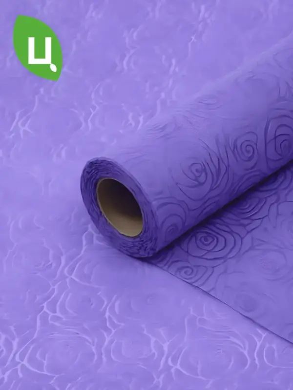 Фетр водонепроницаемый Рельефные Розы сиренев 53 см х 15ярд