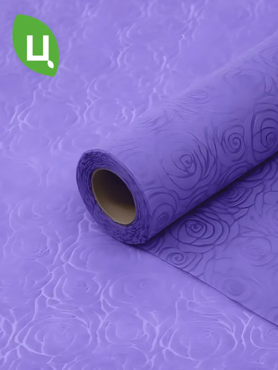 Фетр водонепроницаемый Рельефные Розы сиренев 53 см х 15ярд