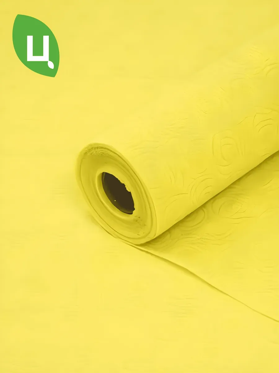 Фетр водонепроницаемый Рельефные Розы желтый 53 см х 15ярд