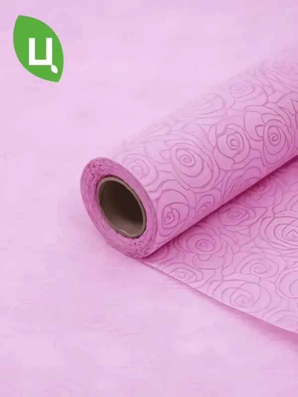 Фетр водонепроницаемый Рельефные Розы нежно-розов 53смх15ярд