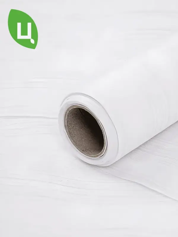 Фетр ламинированный ПОЛОСКИ белый 53см*15ярд