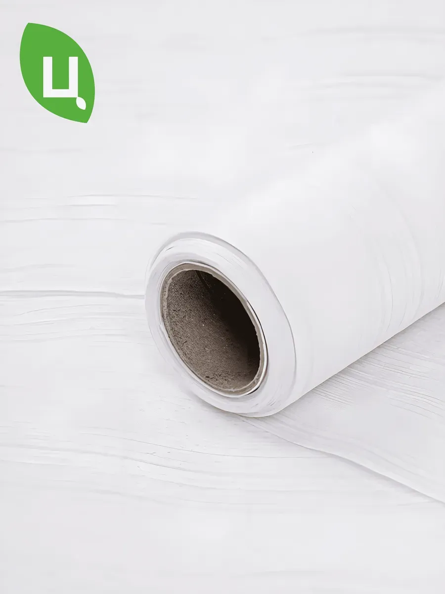 Фетр ламинированный ПОЛОСКИ белый 53см*15ярд