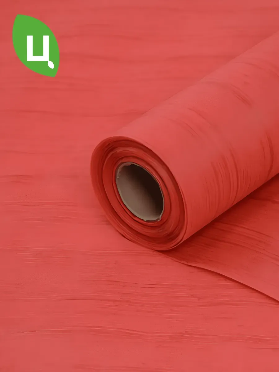 Фетр ламинированный ПОЛОСКИ красный 53см*15ярд