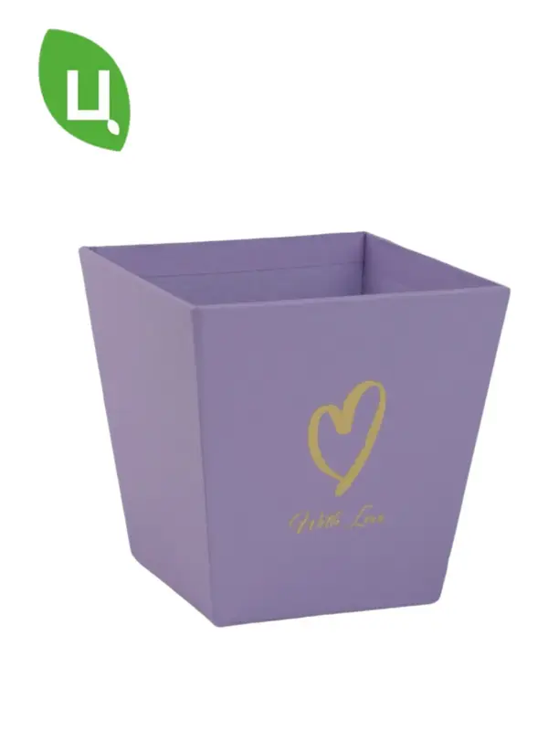Коробки картонные трапеция Янцзян для цветов фиолет 1 шт
