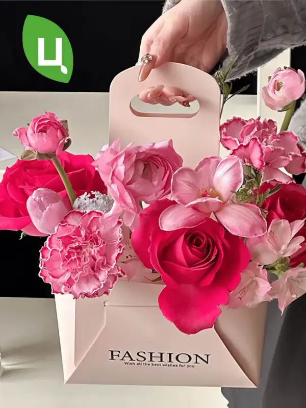 Сумка подарочная плайм пакет Уланчаб 21*11*30 см 1 шт розов