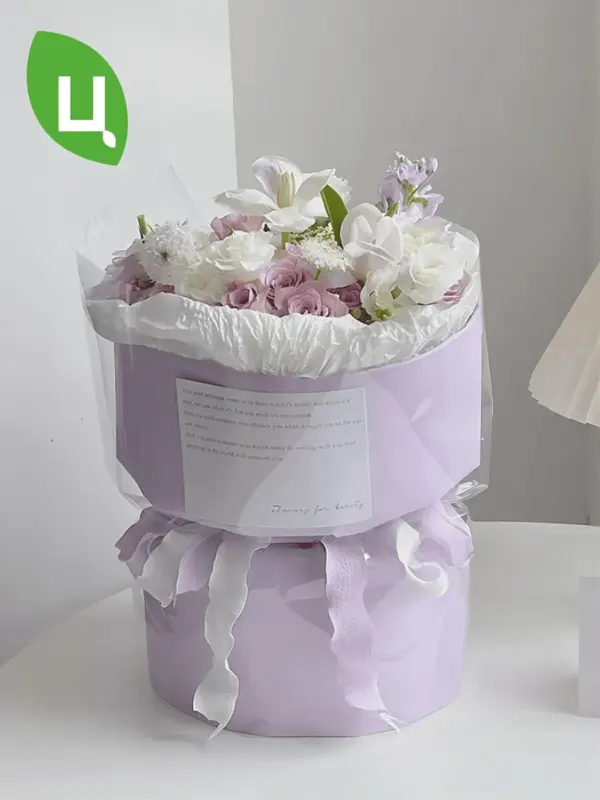 Бумага (пленка) упаковочная Нагчу светло-фиолет 58*58см 20шт