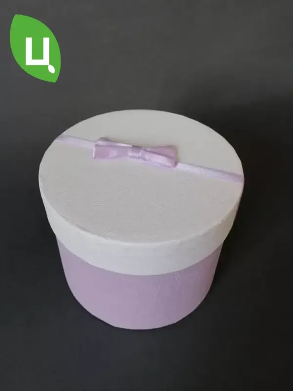 Подарочная коробка круглая для цветов и подарков 13*10 см