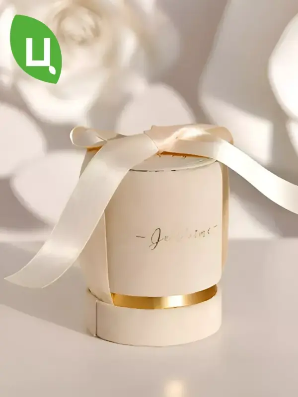 Подарочная коробка круглая для подарков 10,5*7,5 см