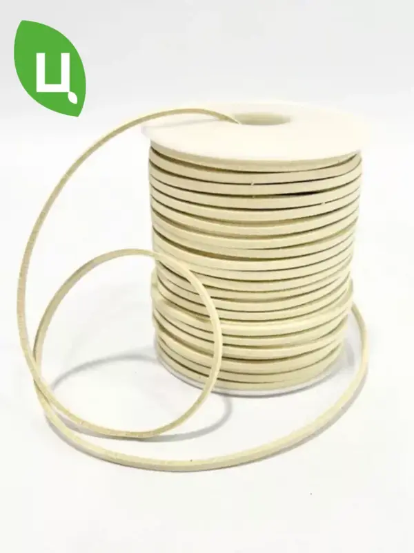 Шнур для рукоделия замшевый 3мм 45м кремовый