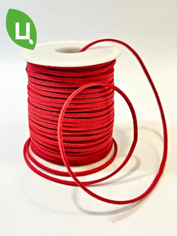 Шнур лента декоративная для рукоделия 3мм 45м красная