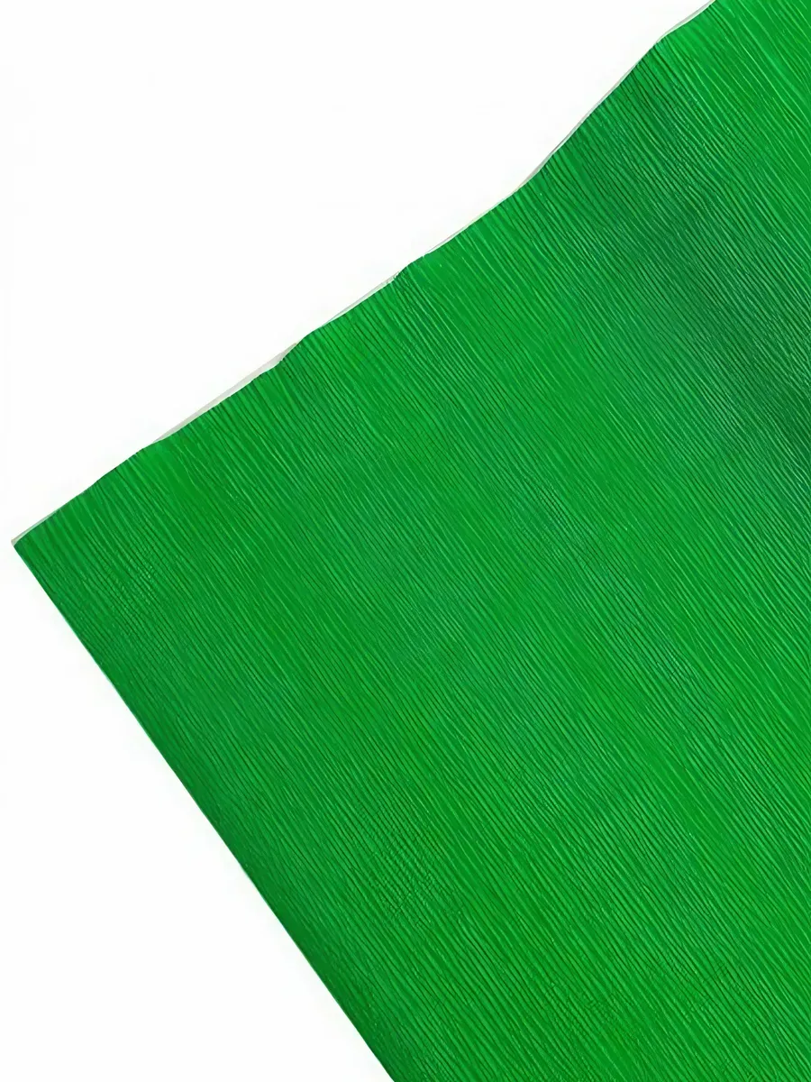 Бумага гофрированная №963 ярко-зеленая 50см*2.5м Италия — изображение 2
