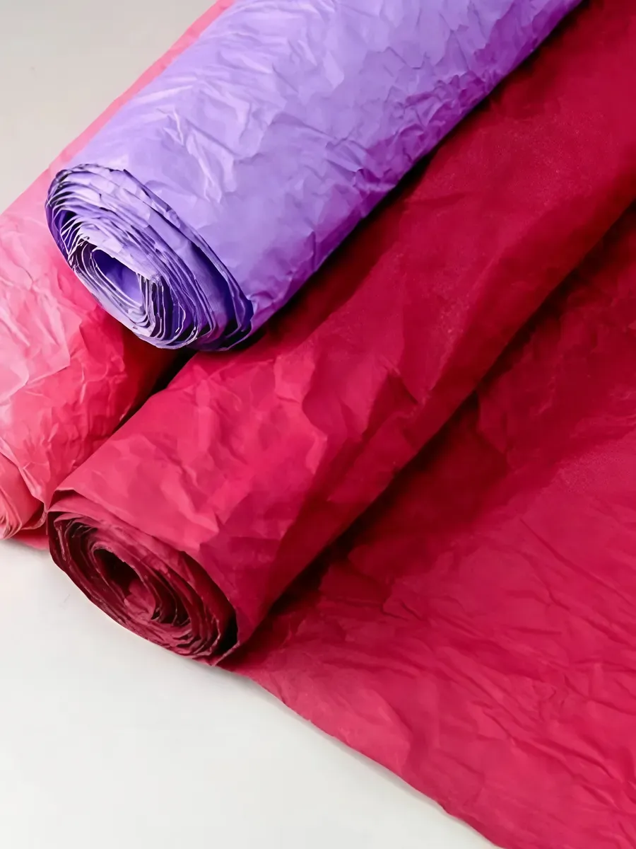 Бумага упаковочная ЭКОЛЮКС ЖАТАЯ Чайная роза 700мм 5м — изображение 2