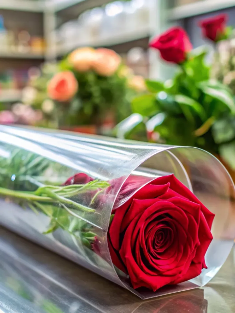 Упаковочная пленка бумага прозрачная подарочная 30м*0,5м — изображение 2