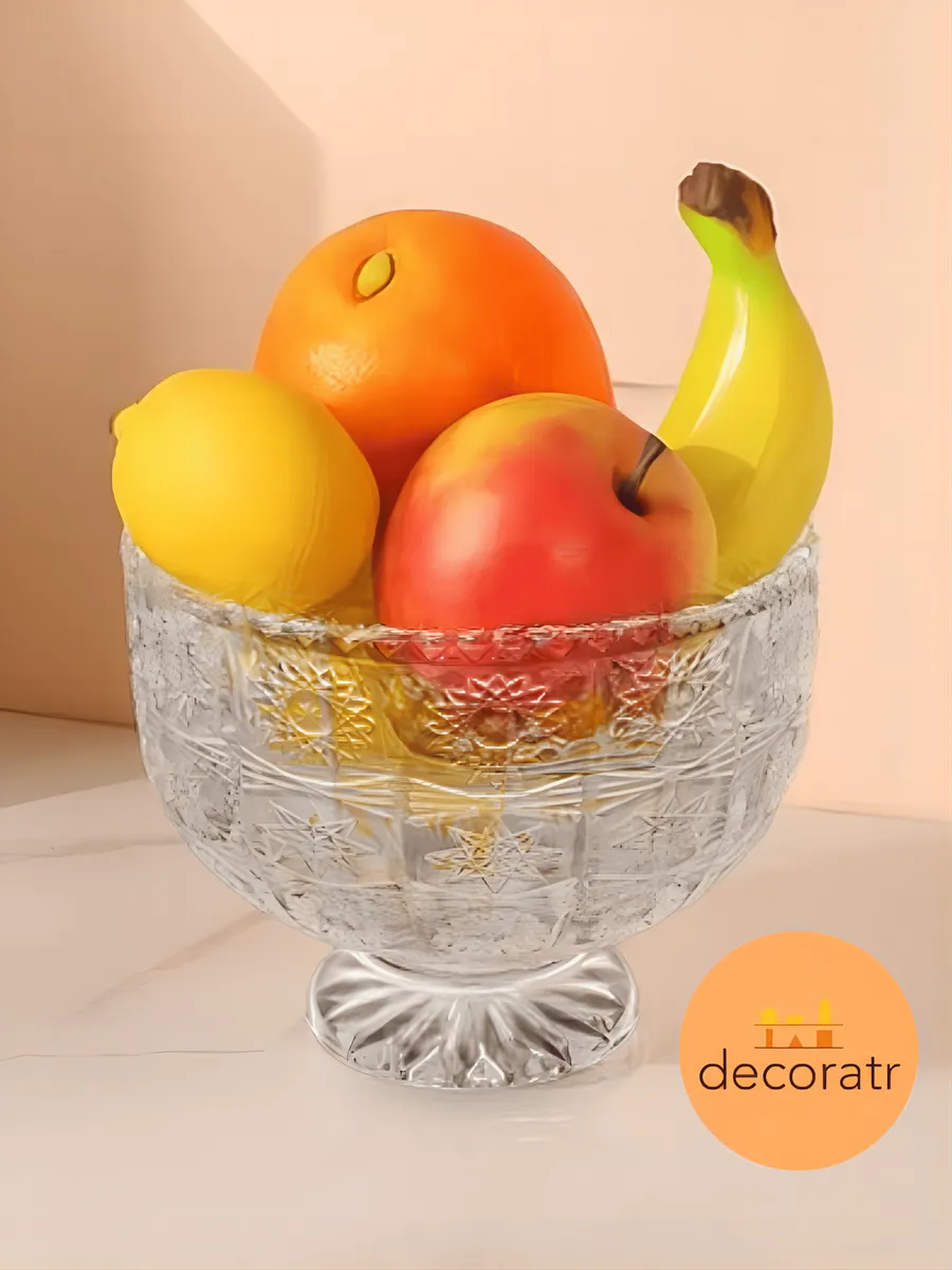 Фруктовница ваза стеклянная хрустальная для фруктов 11 см — изображение 2