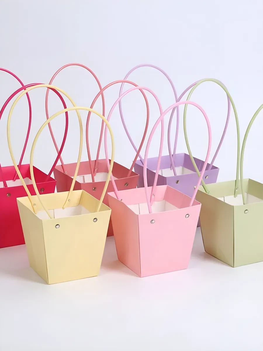 Сумка для цветов Хэфэй 12x8x12.5см 10 шт розовый — изображение 2