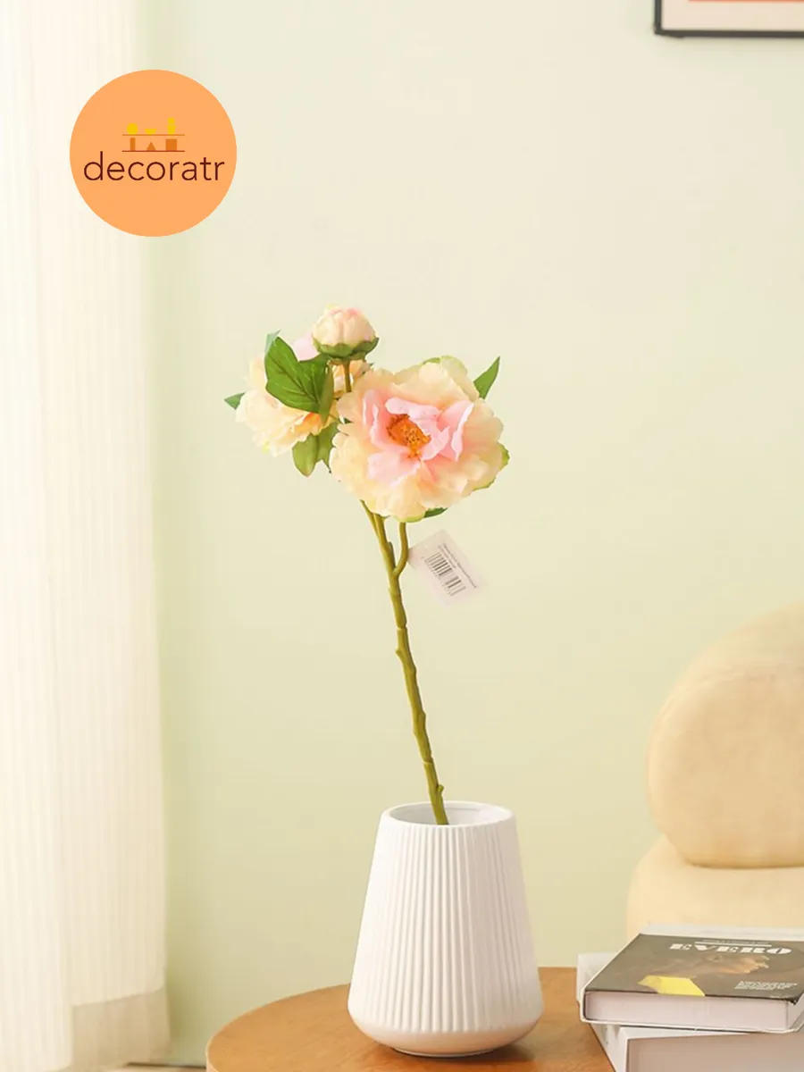 Пионы искусственные большие Real Тач для декора 63см 1шт — изображение 2