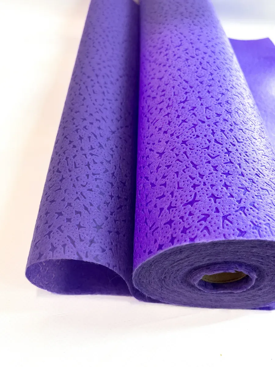 Фетр водонепроницаемый Рельефный Звезды фиолет 53см 15ярд — изображение 2
