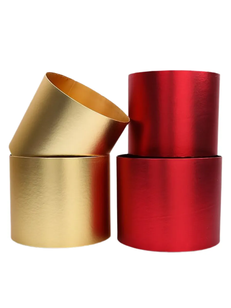 Коробки картонные круглые Юньфу для цветов розовые 2 шт — изображение 2