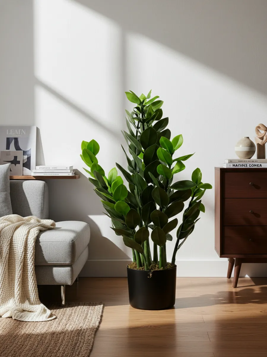 Замиокулькас искусственный в горшке для дома 90 см — изображение 2