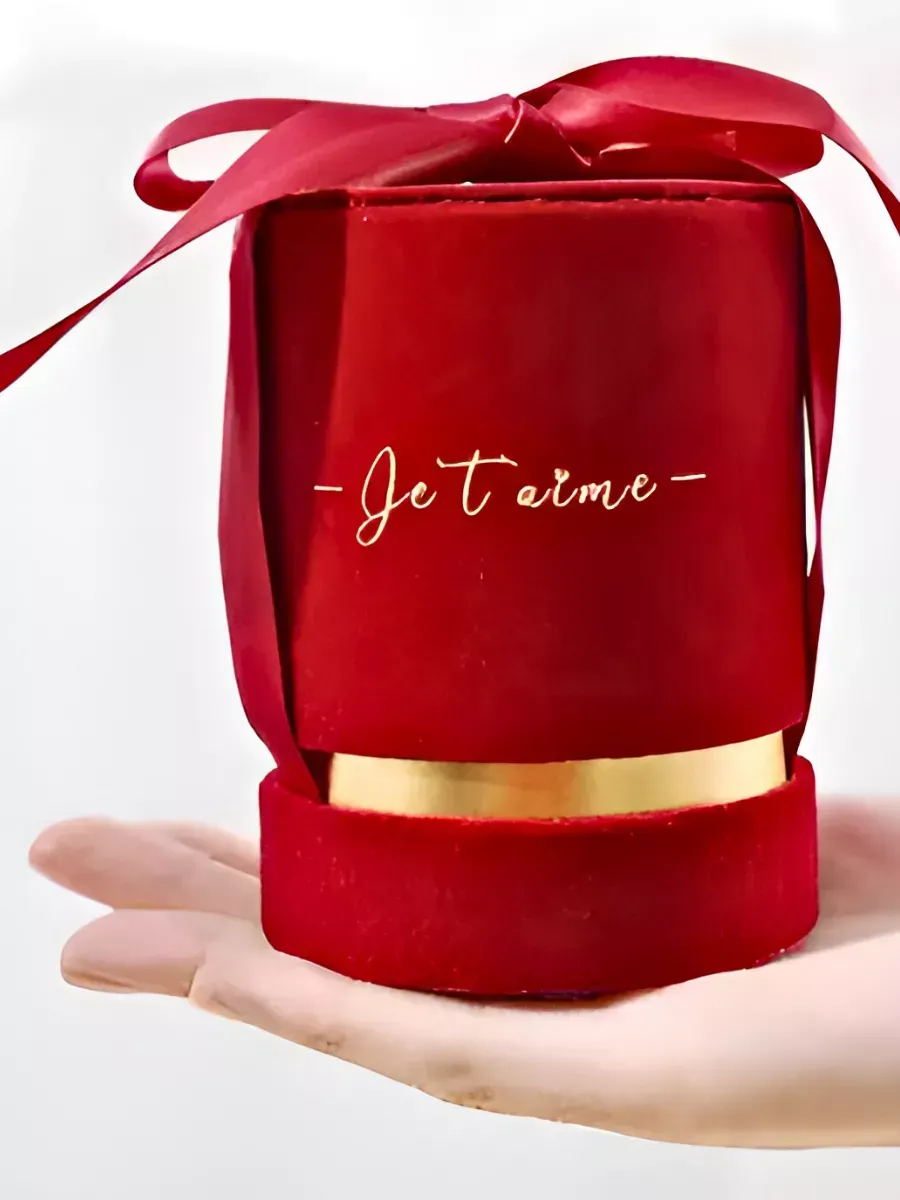 Подарочная коробка круглая для подарков 10,5*7,5 см — изображение 2