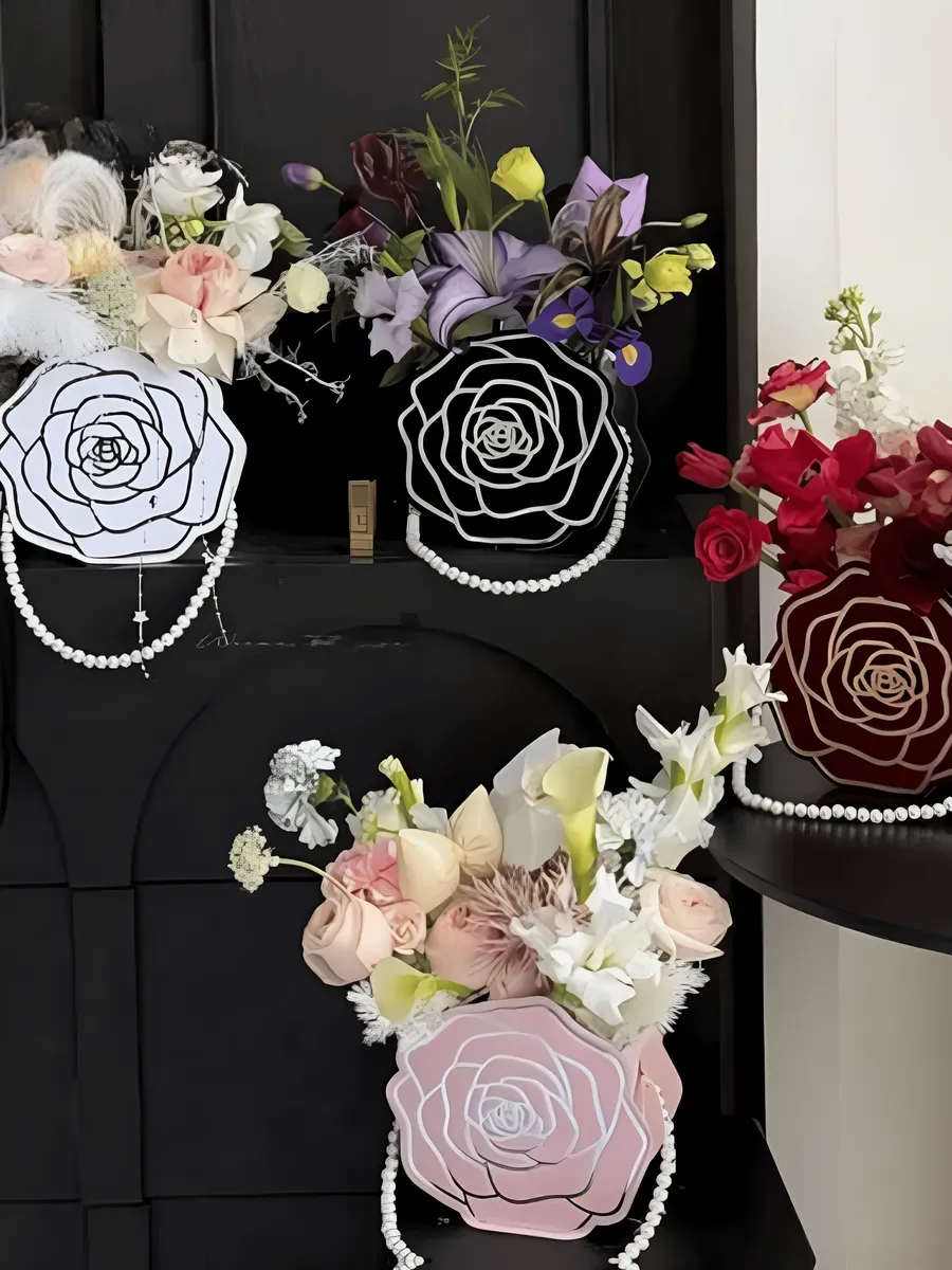 Подарочная коробка камелия Хайкоу 20*18.5*9см белая — изображение 2