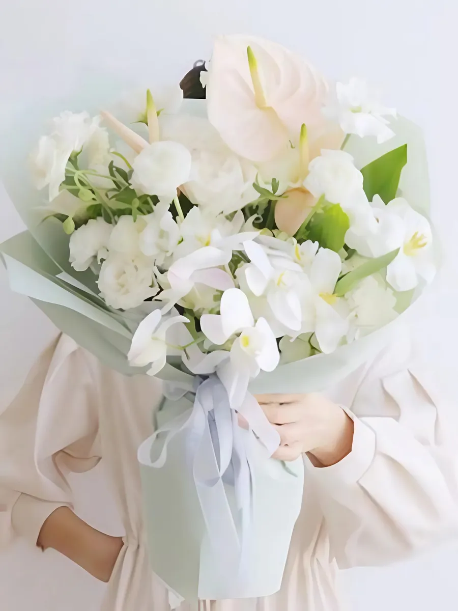 Бумага (пленка) упаковочная Ёнъин Белый 60*60см 20 шт — изображение 2