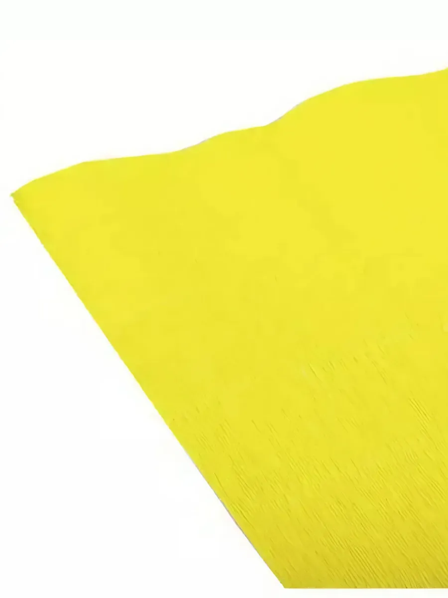 Бумага гофрированная №974 лимонная 140г 50см*2.5м Италия — изображение 3